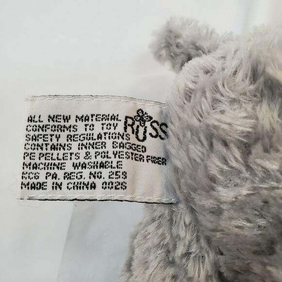 Russ Brown Eyes Gray Fur Terrier Plush - Picture 5 of 5